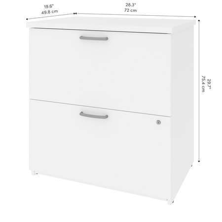 Bestar Universel 29W Lateral File Cabinet  in white 46630-1117